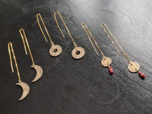 Moon Collection Drum Cymbal Earrings