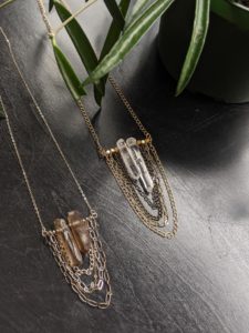Quartz Collection Layered Chain Necklaces