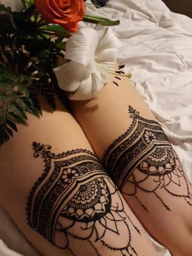 Henna Stocking Close Up